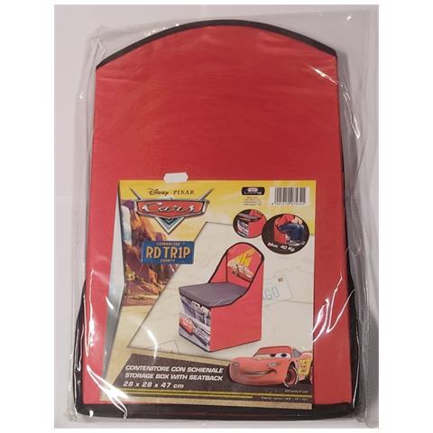 Domopak - Contenitore Giochi Con Schienale ""living"" Per Organizzazione Cameretta 28x28x47cm - Rappresentazione Cartone ""cars"" E ""frozen"" - Foto 1