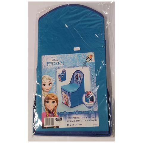 Domopak - Contenitore Giochi Con Schienale ""living"" Per Organizzazione Cameretta 28x28x47cm - Rappresentazione Cartone ""cars"" E ""frozen"" - Foto 2
