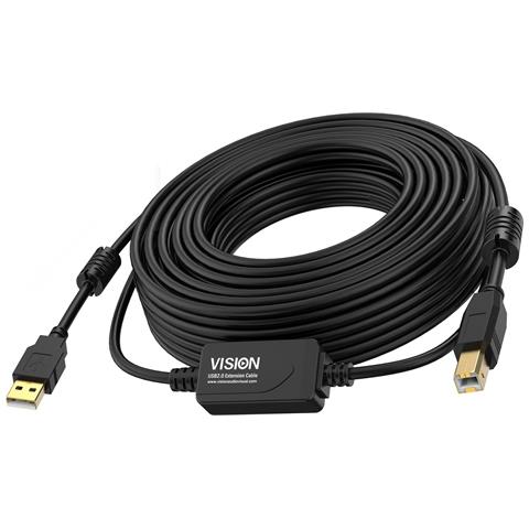 Tc 10musb+ /bl / 2 Cavo Usb 10 M Usb 2.0 Usb A Usb B Nero (Professional Installation-grade Usb 2.0 Active Cab - Foto 1