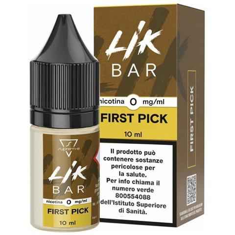 0mg - Lik Bar Tabacco – First Pick 10ml By Suprem-e Liquido Per Sigaretta Elettronica - Foto 1