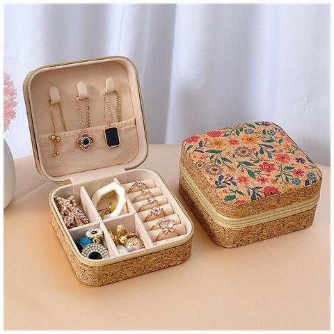 Portagioielli Vintage, Piccolo Organizer Per Anelli, Orecchini, Collana Modello 2 - Foto 1