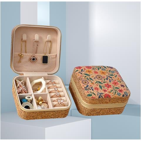 Portagioielli Vintage, Piccolo Organizer Per Anelli, Orecchini, Collana Modello 2 - Foto 3