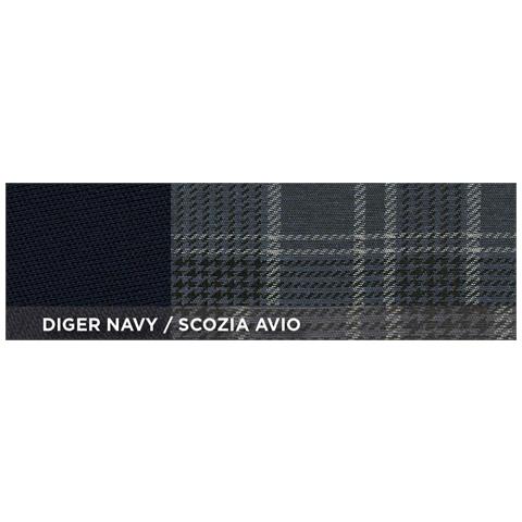 Coprisedili Anteriori Personalizzati Fiat Ducato Camper 94>02 Tess. Misto Cotone Avio/navy - Foto 2