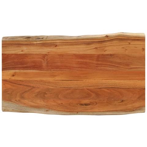 Piano Tavolo 100x60x3,8 Cm Rettangolare Legno Acacia Bordi Vivi - Foto 1