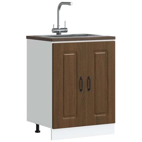 Mobile Base Lavello Kalmar Rovere Marrone 60x46x81,5 Cm - Foto 1