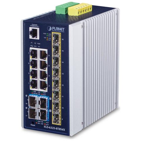 IP30 Industrial L3 8-Port Gestito Gigabit Ethernet (10/100/1000) Blu, Bianco - Foto 1