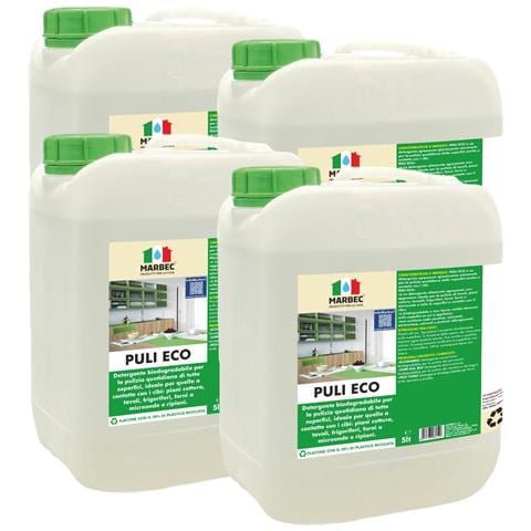 Detergente Sgrassante Multiuso, Efficace Su Superfici Delicate, Pronto All'uso Puli Eco - 5ltx4pz - Foto 1