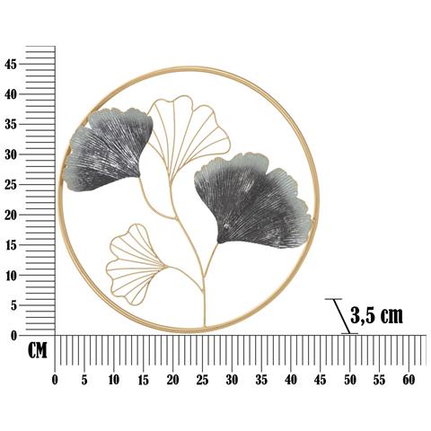 Decorazione In Metallo 3d Foglia 50 - Multicolore - Metallo - 45,5x3,5x45,5 Cm - Foto 6