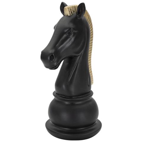 Scultura Scacchi 15 - Nero - Poliresina - 10,5x8,5x19 Cm - Foto 2