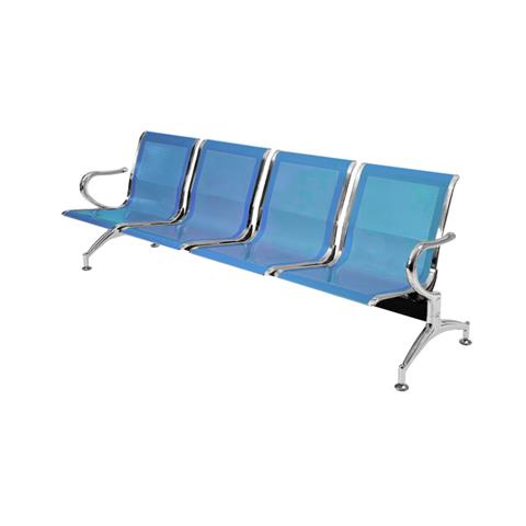Panca Per Sala Attesa Aspetto Studio Medico O Professionale A 4 Posti - Colore Blu - Foto 2