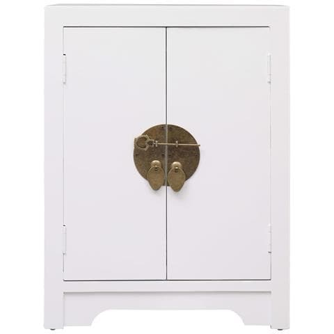 Lusso Casadino -  Comodino Bianco 38x28x52 Cm In Legno Di Paulownia - Foto 1