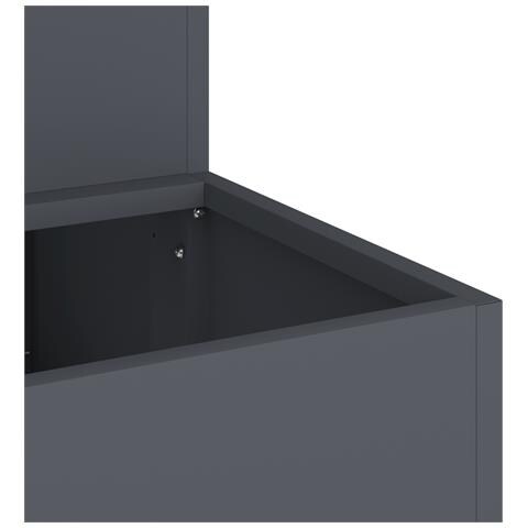 Fioriera da Giardino a Due Livelli 100x60x45 cm Antracite Plastica - Foto 9