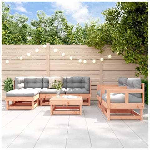Set Salotto da Giardino 7 pz in Legno Massello di Douglas - Foto 2