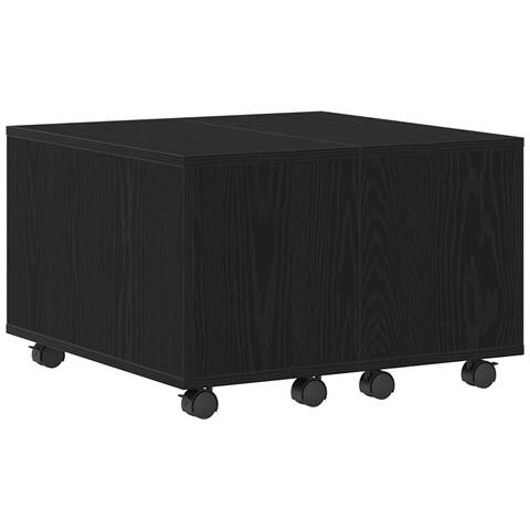 Tavolino Nero Rovere 60x60x38 cm in legno ingegnerizzato - Foto 1