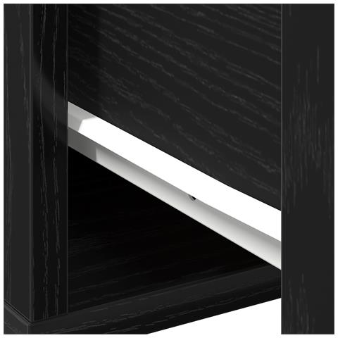 Tavolino Nero Rovere 60x60x38 cm in legno ingegnerizzato - Foto 9