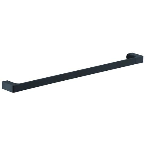 Portasalviette Cm 80 Da Muro In Ottone E Cromall Pi21-80 Serie Pirenei Nero Opaco - Foto 1