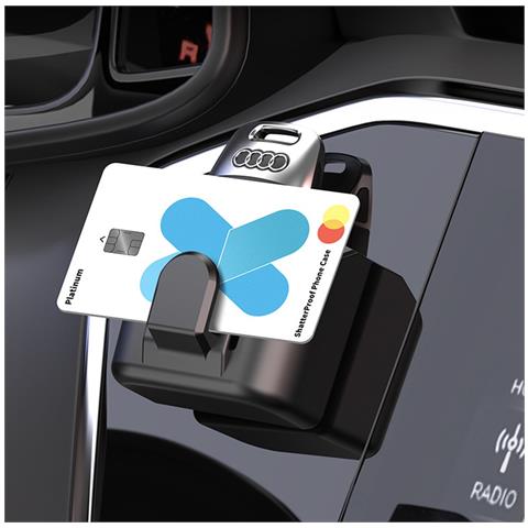 Scatola Portaoggetti Nera In Abs Per Chiavi Auto - Organizer Adesivo Per Chiavi, Carte E Piccoli Oggetti - Foto 6
