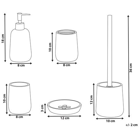 Set Da 5 Accessori Per Il Bagno Pozuzo Arancione - Foto 5