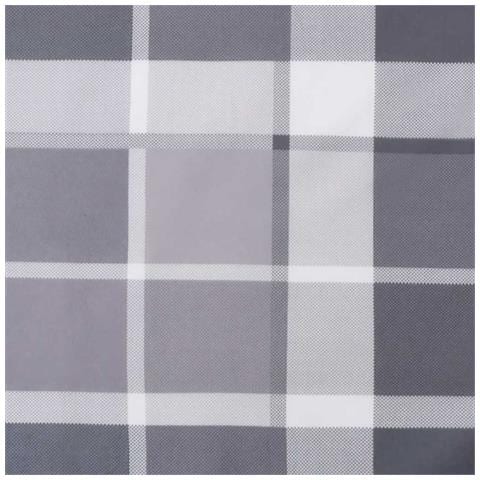 Cuscini Sedia Schienale Alto 6pz a Quadri Grigio Tessuto Oxford - Foto 9