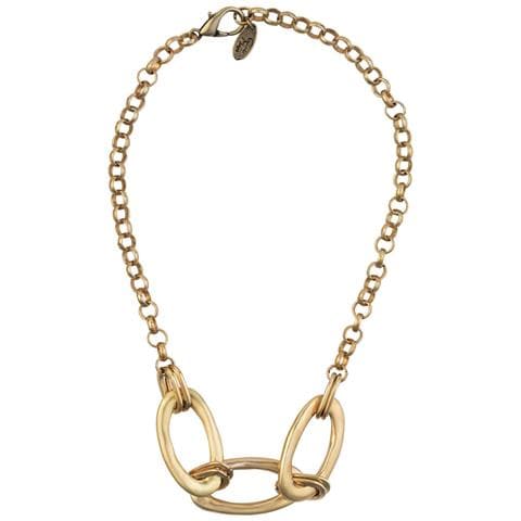Collana Girocollo Con Catena A Maglie Dorate - Foto 1