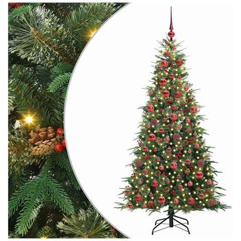 Albero di Natale Artificiale con Rami Pieghevoli Verde 180 cm - Foto 1