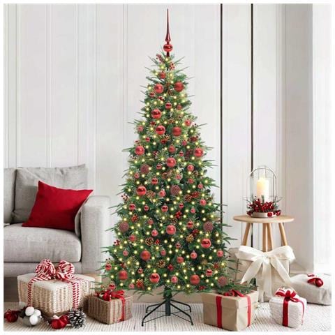 Albero di Natale Artificiale con Rami Pieghevoli Verde 180 cm - Foto 2