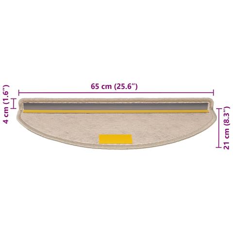 Tappeti Adesivi Scale Aspetto Sisal 30 pz 65x21x4cm Beige Scuro - Foto 8