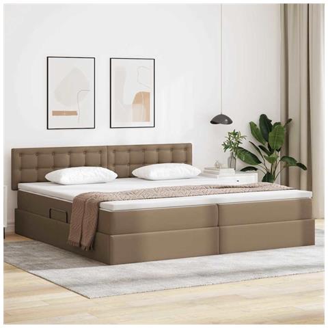 Letto con contenitore e materasso Cappuccino 200 x 200 cm - Foto 2