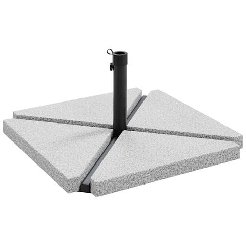 Set Base per Ombrellone da Giardino 5 pz in Granito e Acciaio - Foto 1