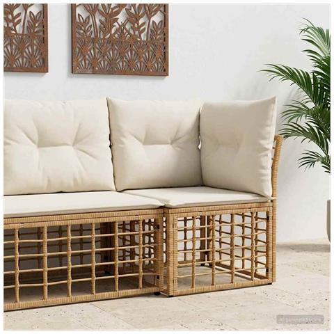 Modulo Divano Angolare da Esterno Naturale polyrattan - Foto 2