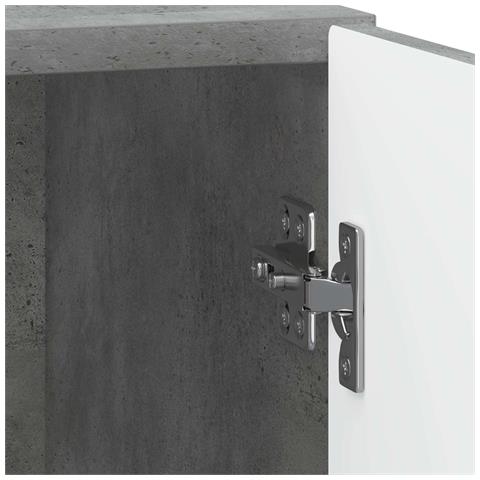 Armadio da Notte 2 pcs Grigio Cemento 43 x 34,5 x 50 cm - Foto 9