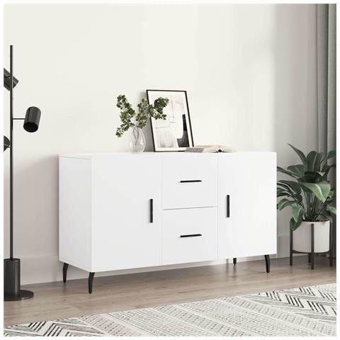 Credenza Bianca 100x36x60 cm in Legno Multistrato - Foto 2
