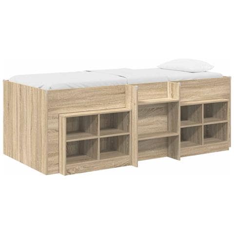 Struttura Letto Loft con Mobile 3 pz Rovere Sonoma - Foto 1