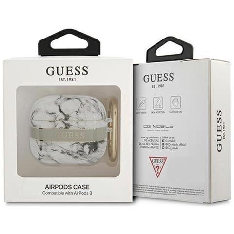 Indovina Gua3hchmag Airpods 3 Custodia Grigia /collezione Di Cinturini Grigi Marmorizzati - Foto 1