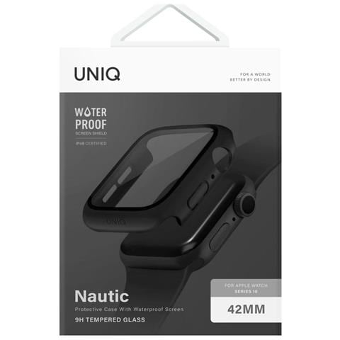 Custodia Nera Per Apple Watch 42mm Con Vetro Uniq - Foto 7
