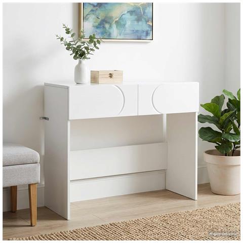 Consolle Bianco 96,5 x 38 x 75 cm Legno multistrato - Foto 2
