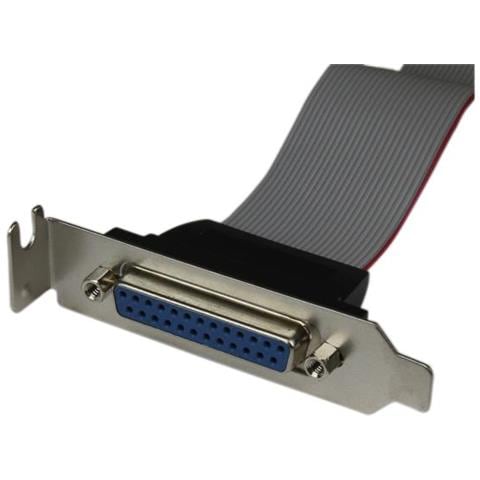 Adattatore cavo collettore porta parallela 40 cm basso profilo con staffa - DB25 (F) a IDC26 - Foto 2