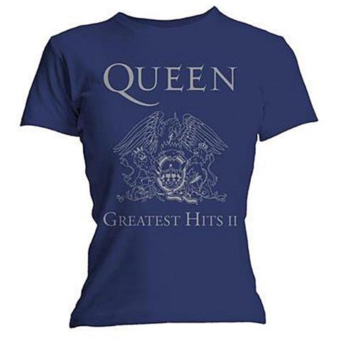 Queen - Greatest Hits II Navy (T-Shirt Donna Tg. S)  - Foto 1
