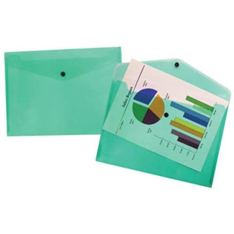 Portadocumenti Metodo - A4 - 210 mm Larghezza x 297 mm Lunghezza Dimensione Foglio - Polipropilene - Verde - 12 / Pacco - Foto 1