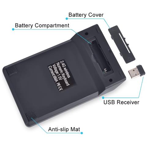 IDATA KP-11W - Tastierino Numerico Wireless 18 Tasti - Foto 8