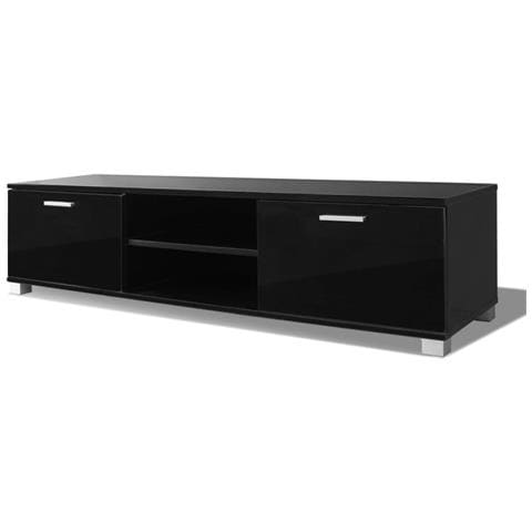 Mobile Porta TV Nero Lucido 140x40,5x35 cm - Foto 1