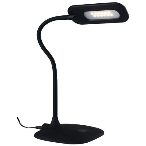 Lume Nero Comandi Touch Metallo Silicone Plastica Lampada Lettura Led 4,8 Watt Luce Naturale Ledt-darwin - Foto 5