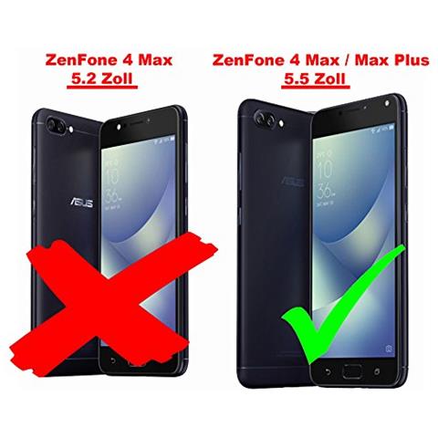 Pellicola Di Armatura Compatibile Con Asus Zenfone 4 Max (5,5 Zoll) In Elevata Trasparenza - Vetro Temperato (tempered) Di Protezione Del Display In Durezza 9h Con 3d Touch - Foto 2