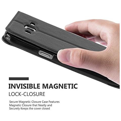 Custodia Compatibile Con Samsung Galaxy Grand Prime In Nero Cometa - Coperchio Protettivo Con Chiusura Magnetica, Funzione Stand E 2 Finestre Di Visualizzazione - Foto 2