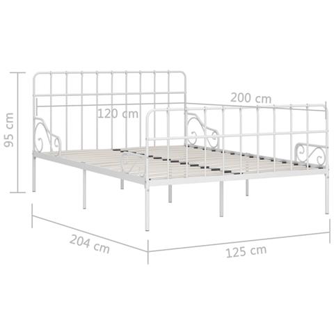Giroletto Con Doghe Bianco In Metallo 120x200 Cm - Foto 5