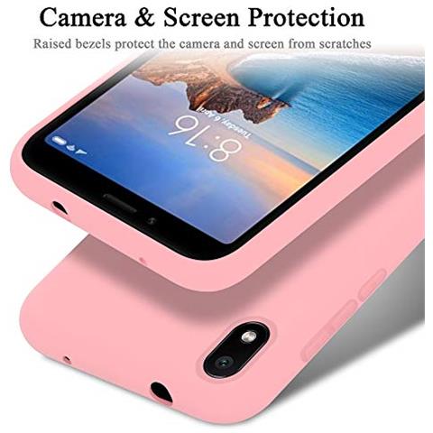 Custodia Compatibile Con Xiaomi Redmi 7a In Liquid Rosa - Coperchio Protettivo In Silicone Tpu Flessibile - Foto 2