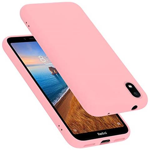 Custodia Compatibile Con Xiaomi Redmi 7a In Liquid Rosa - Coperchio Protettivo In Silicone Tpu Flessibile - Foto 1