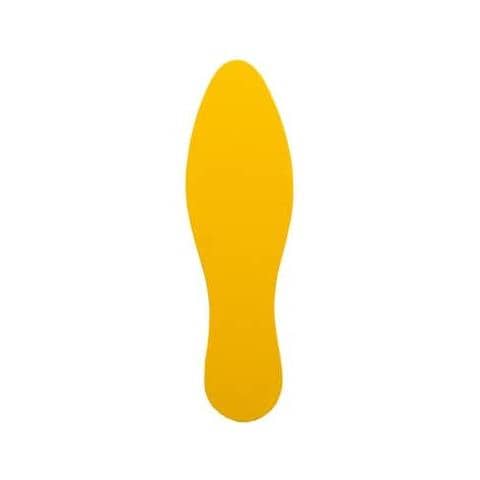 Sticker Segnaletici Adesivi Di Sicurezza - Impronta 280x84 Mm Giallo Conf. 10 Pezzi - 197804 - Foto 1