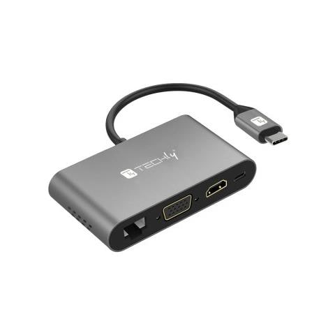 Docking Station USB-C™ SuperSpeed Multiporta USB HDMI VGA RJ45 MicroSD - Foto 1