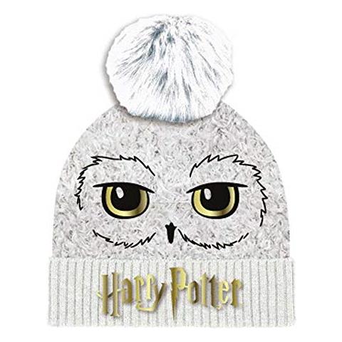 Harry Potter Hedwig Beanie Berretto, Bianco, Etichettalia Unica Unisex-adulto - Foto 1